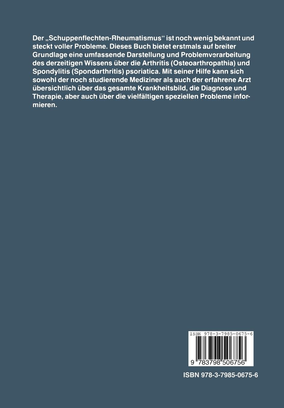 Rückseitencover Arthritis und Spondylitis psoriatica