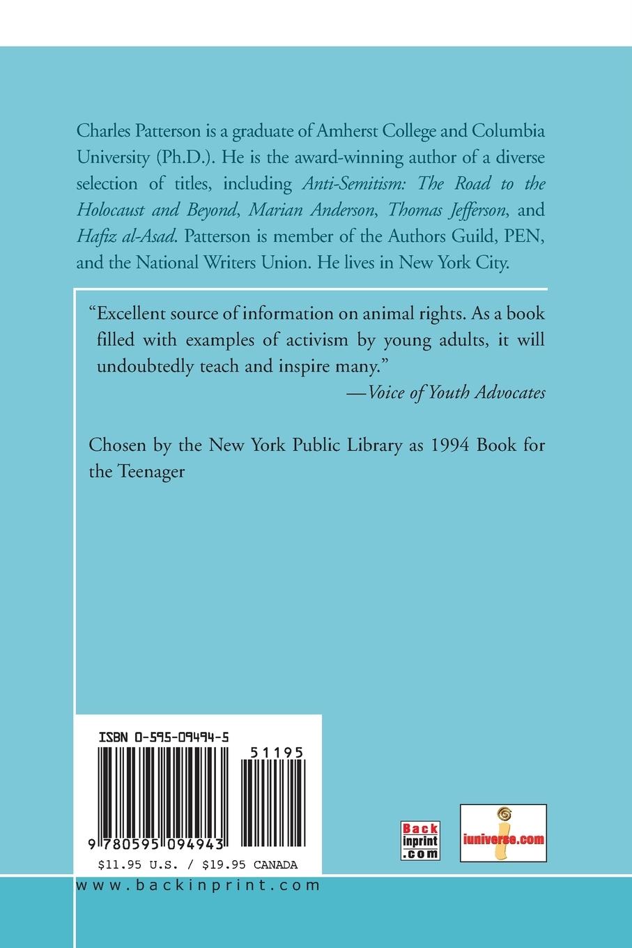 Rückseitencover Animal Rights