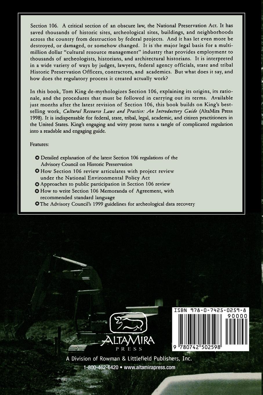 Rückseitencover Federal Planning and Historic Places