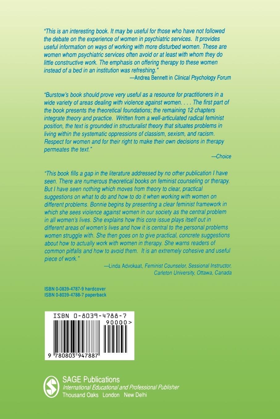 Rückseitencover Radical Feminist Therapy