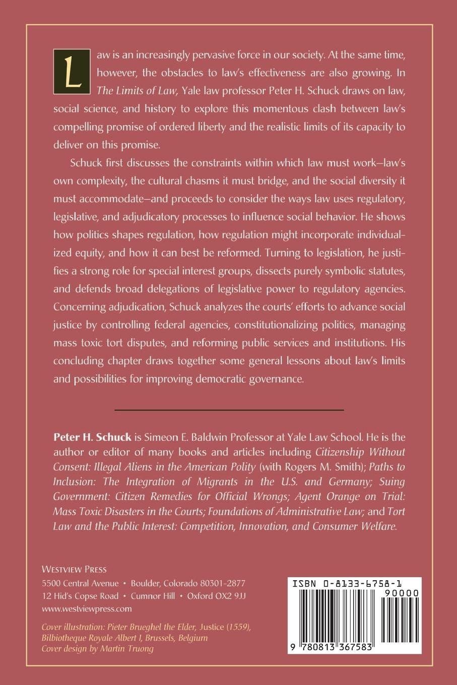 Rückseitencover Limits Of Law