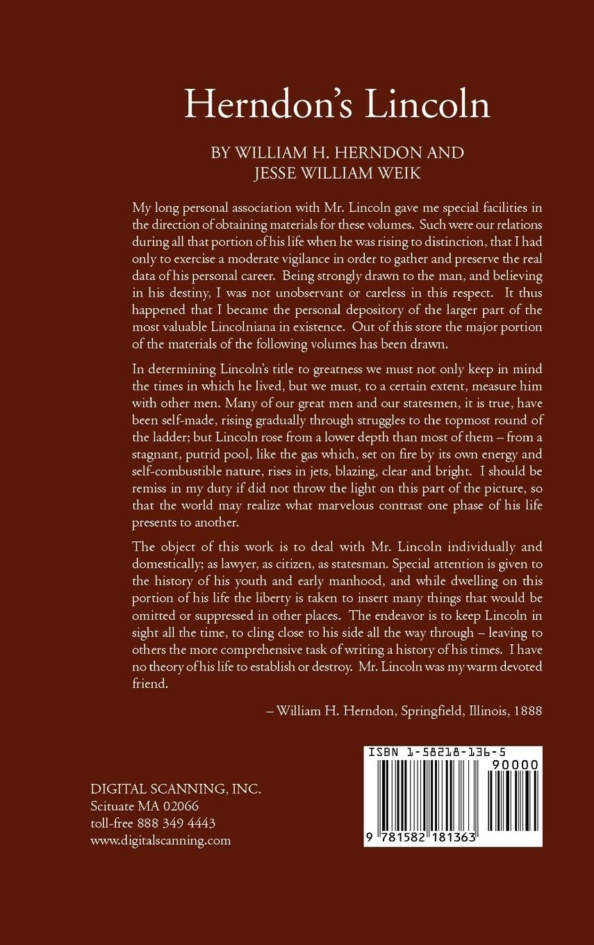 Rückseitencover Herndon's Lincoln
