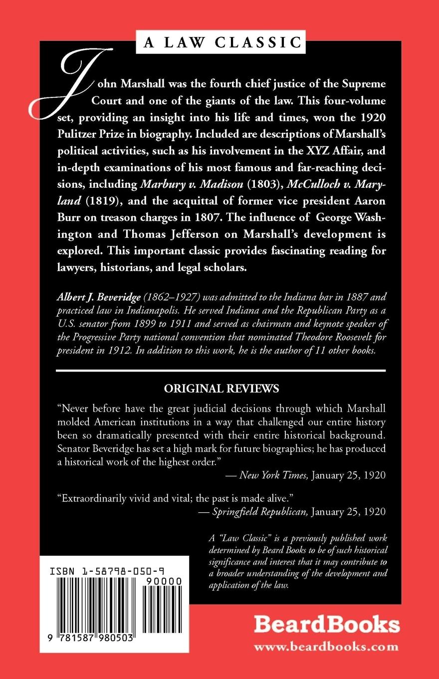 Rückseitencover The Life of John Marshall: The Building of the Nation 1815-1835