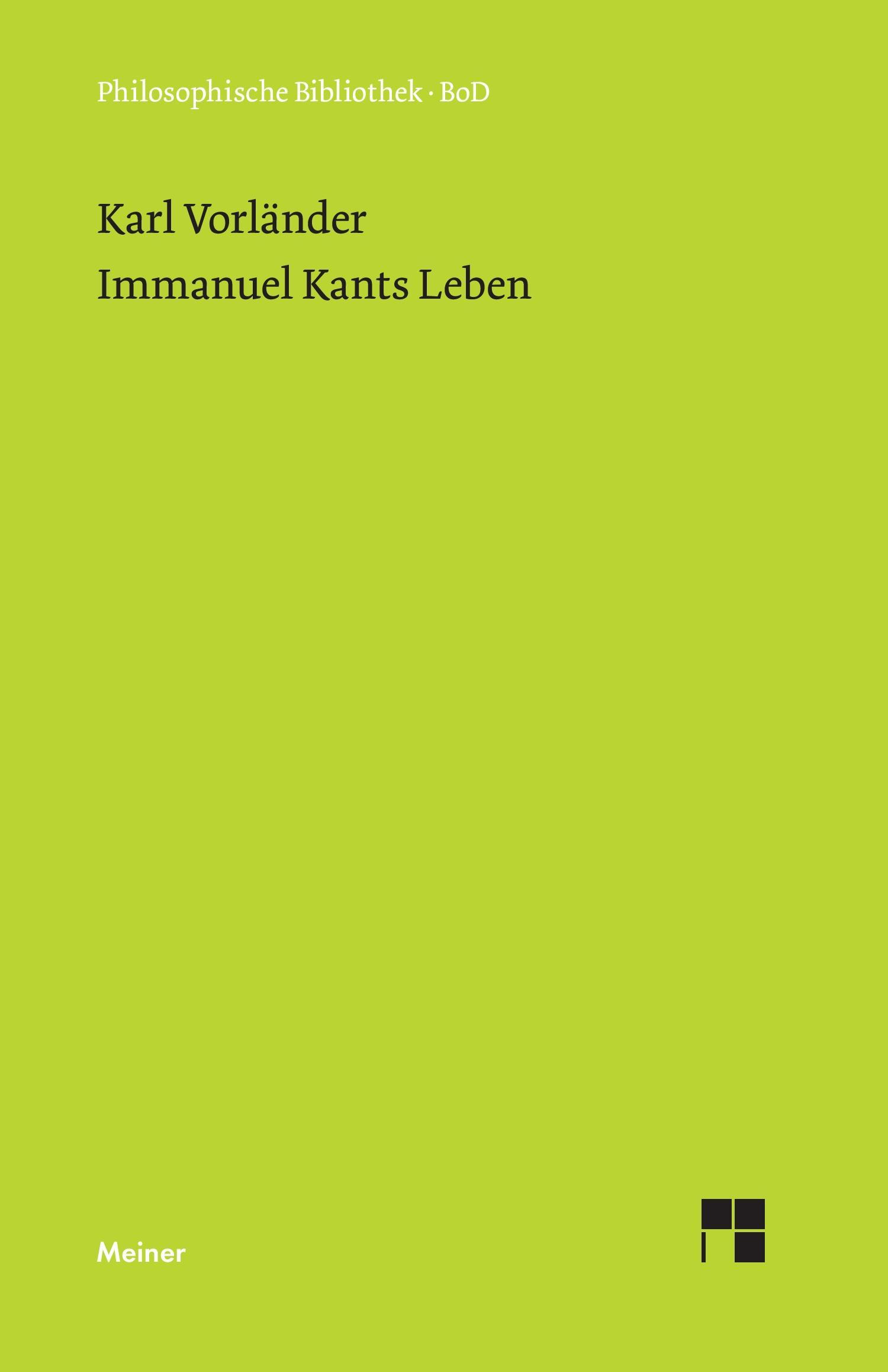 Vorderes Coverbild Immanuel Kants Leben