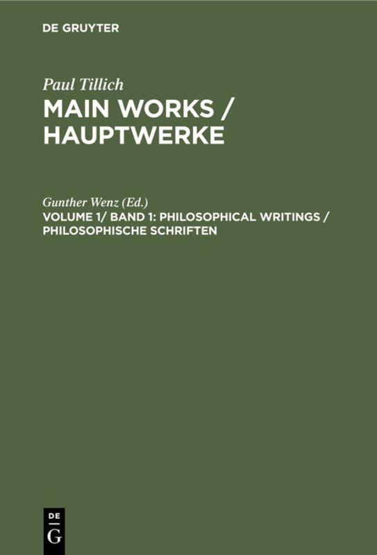 Vorderes Coverbild Philosophical Writings / Philosophische Schriften