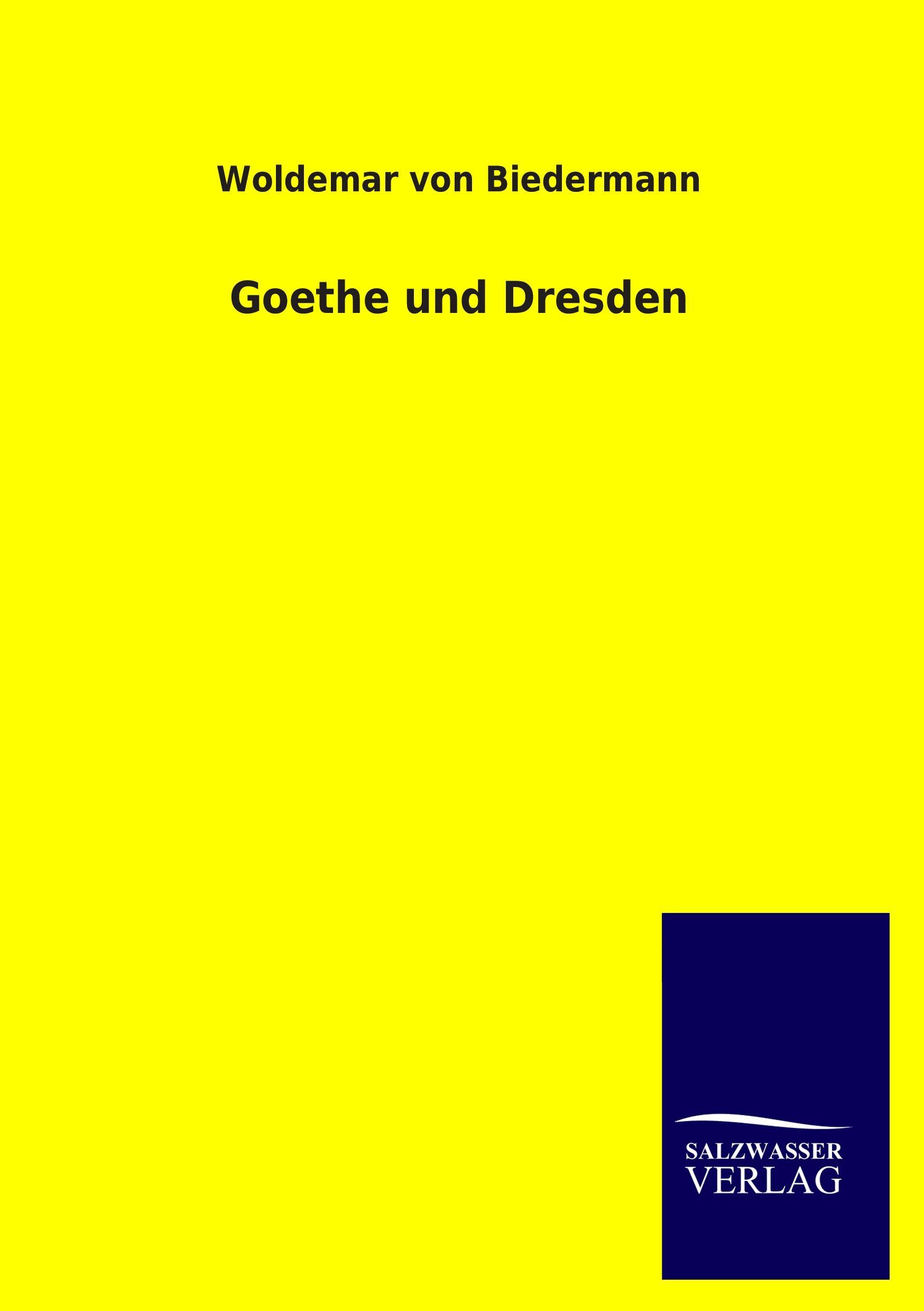 Vorderes Coverbild Goethe und Dresden