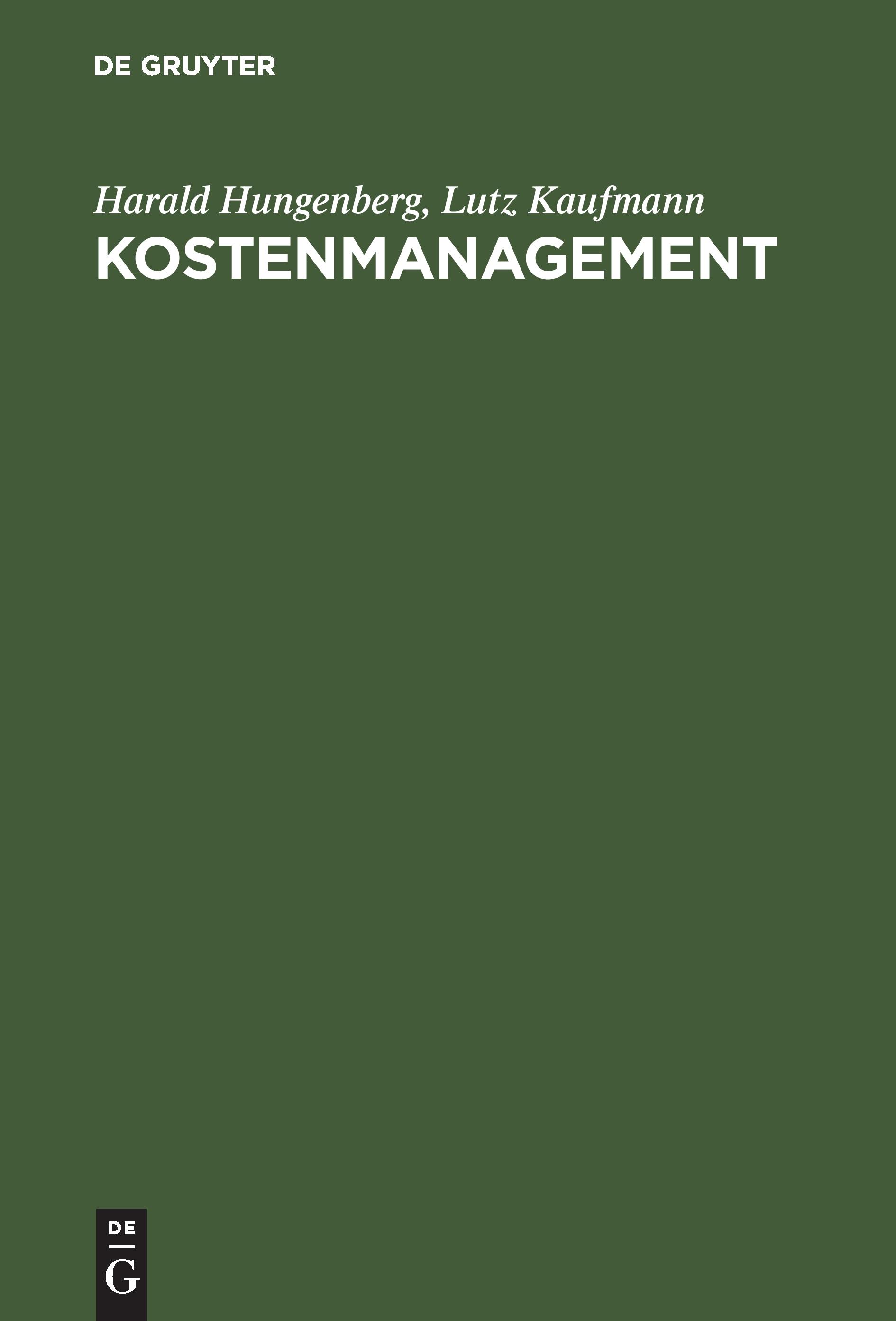 Vorderes Coverbild Kostenmanagement