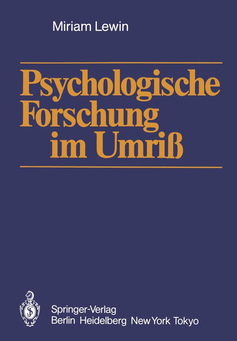 Vorderes Coverbild Psychologische Forschung im Umriß