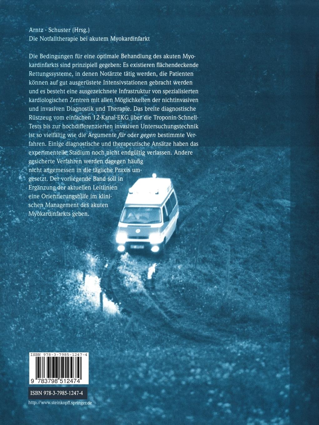Rückseitencover Die Notfalltherapie bei akutem Myokardinfarkt