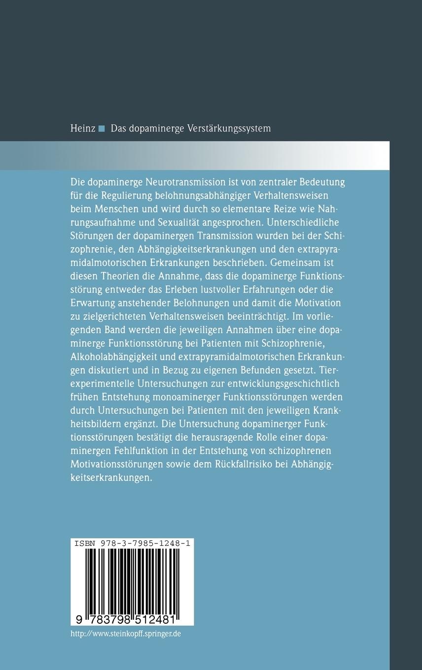 Rückseitencover Das dopaminerge Verstärkungssystem