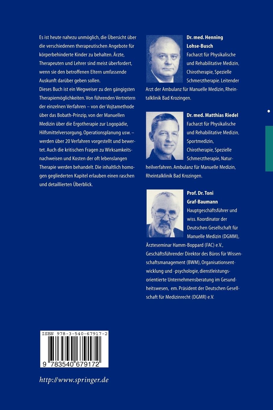 Rückseitencover Das therapeutische Angebot für bewegungsgestörte Kinder