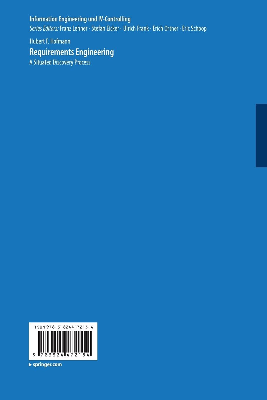 Rückseitencover Requirements Engineering