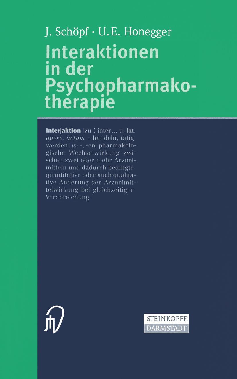 Vorderes Coverbild Interaktionen in der Psychopharmakotherapie