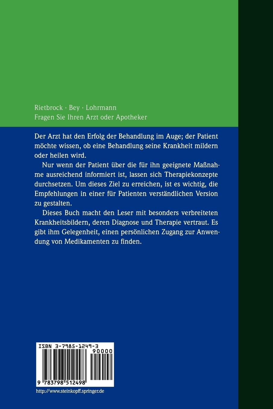 Rückseitencover Fragen Sie Ihren Arzt oder Apotheker