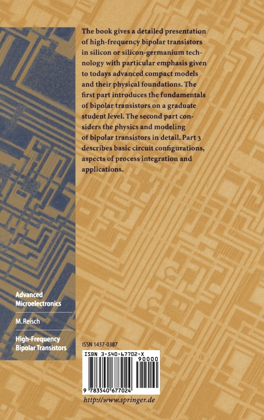 Rückseitencover High-Frequency Bipolar Transistors