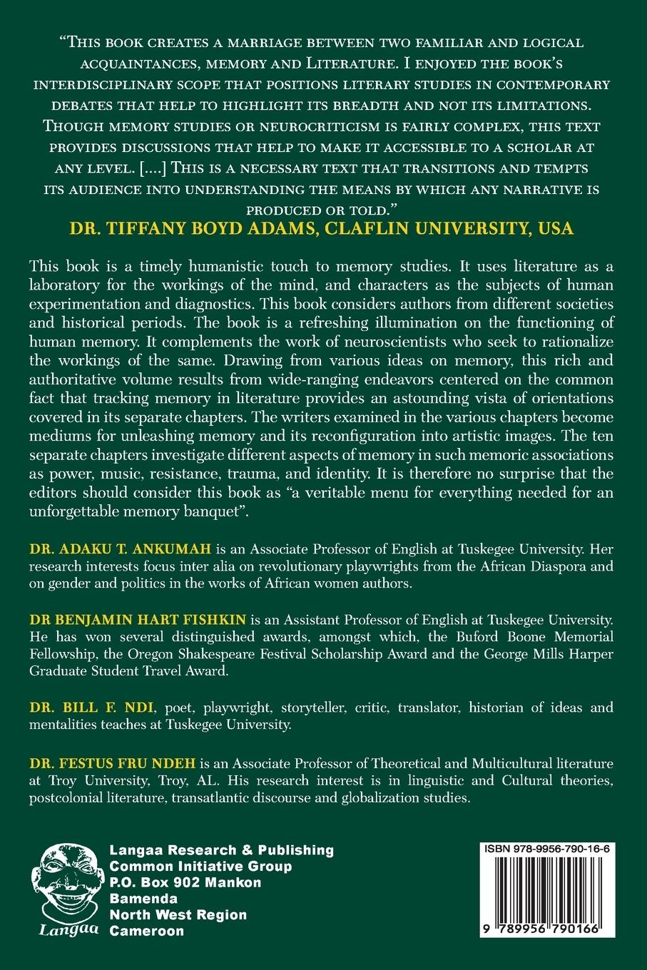 Rückseitencover Outward Evil Inward Battle. Human Memory in Literature