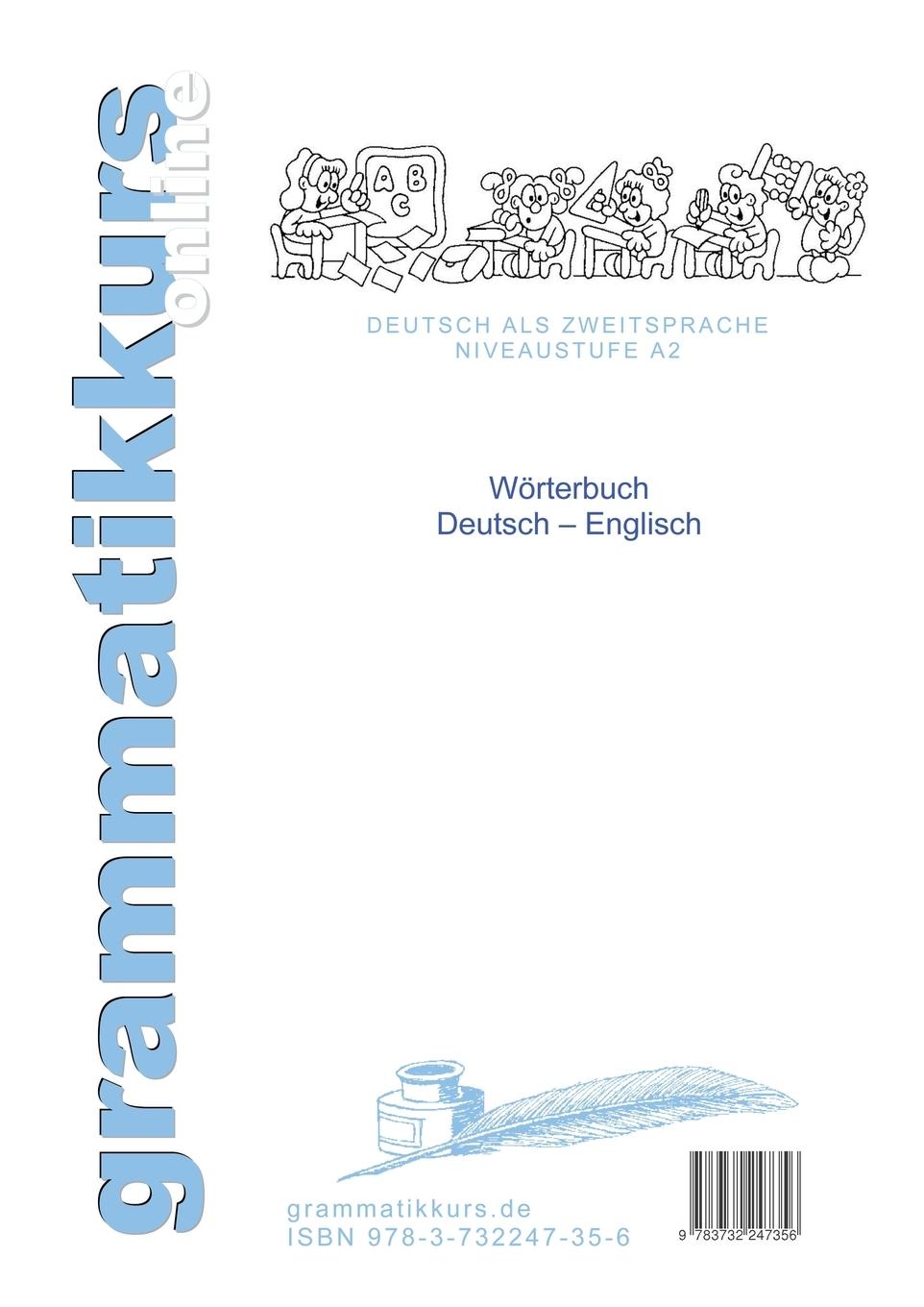 Rückseitencover Wörterbuch Deutsch - Englisch Niveau A2