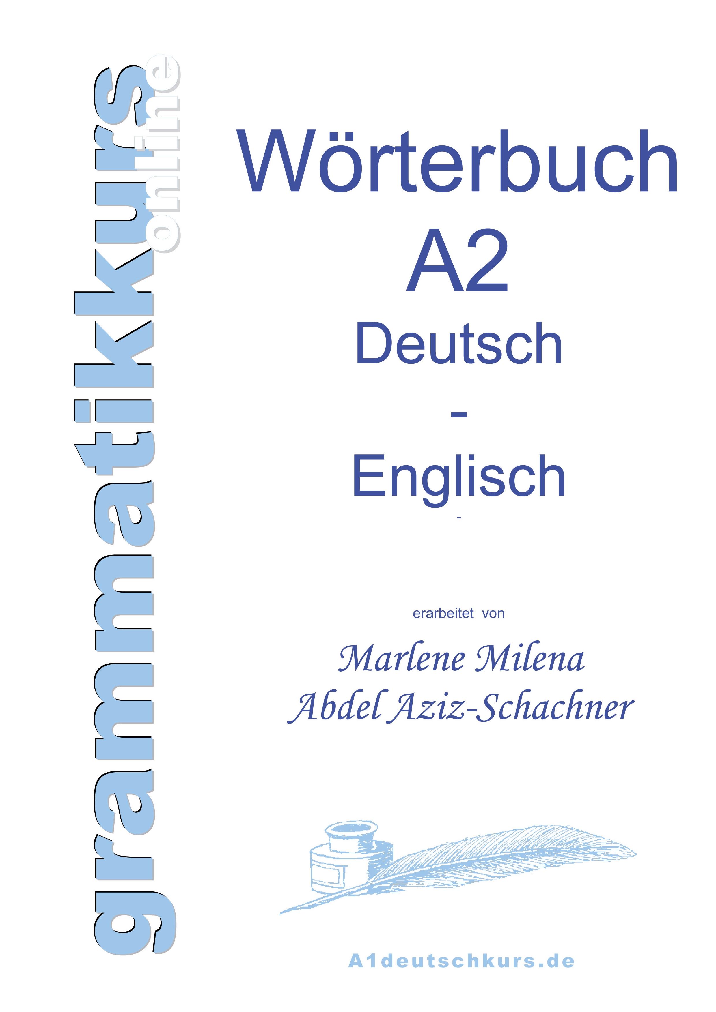 Vorderes Coverbild Wörterbuch Deutsch - Englisch Niveau A2