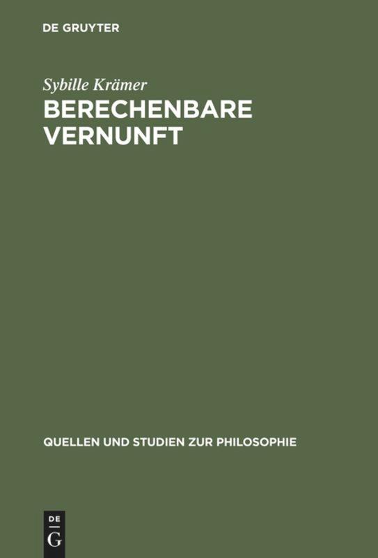 Vorderes Coverbild Berechenbare Vernunft