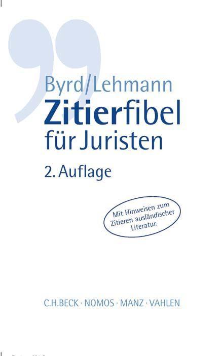 Vorderes Coverbild Zitierfibel für Juristen