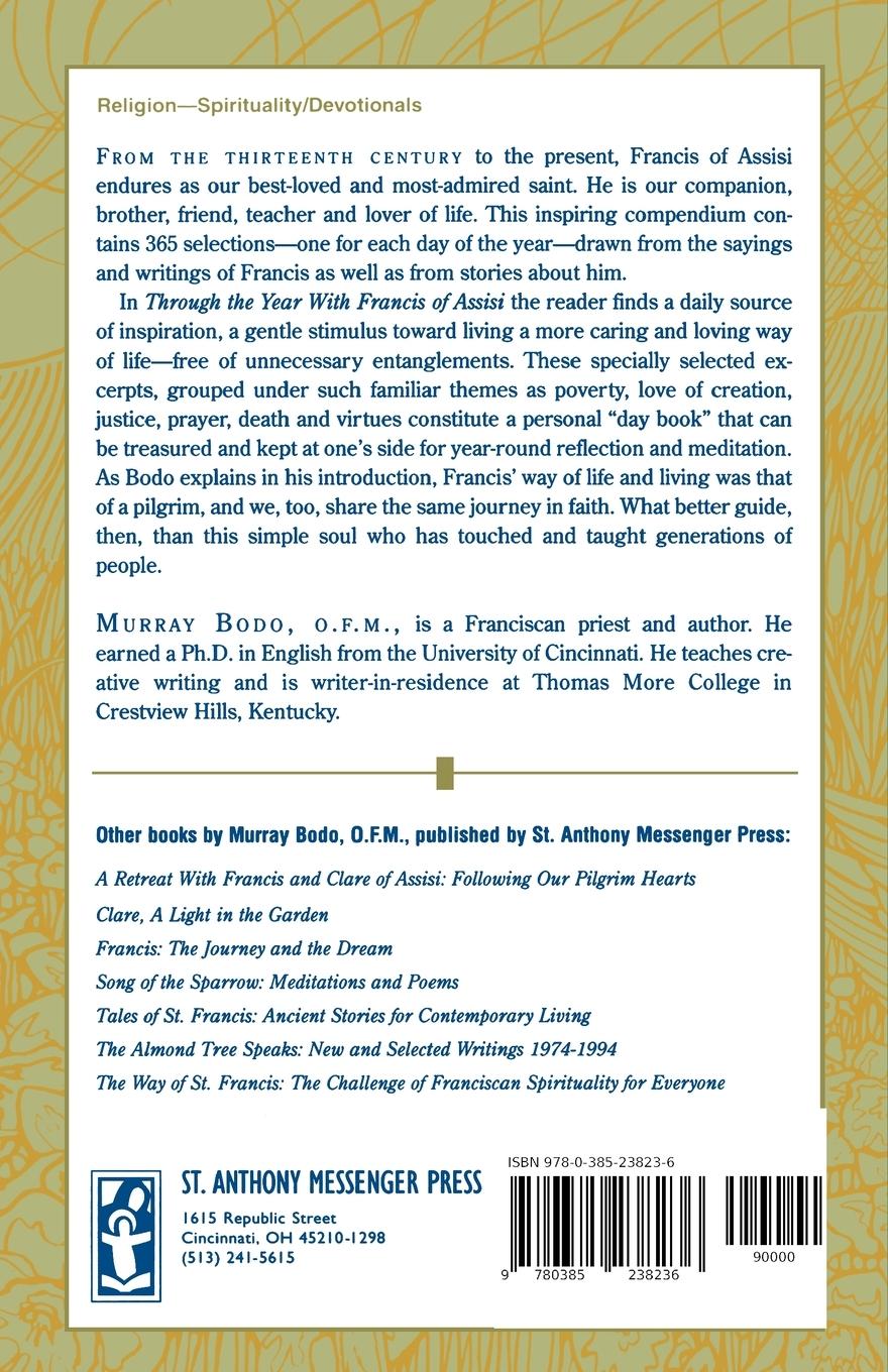 Rückseitencover Through the Year with Francis of Assisi