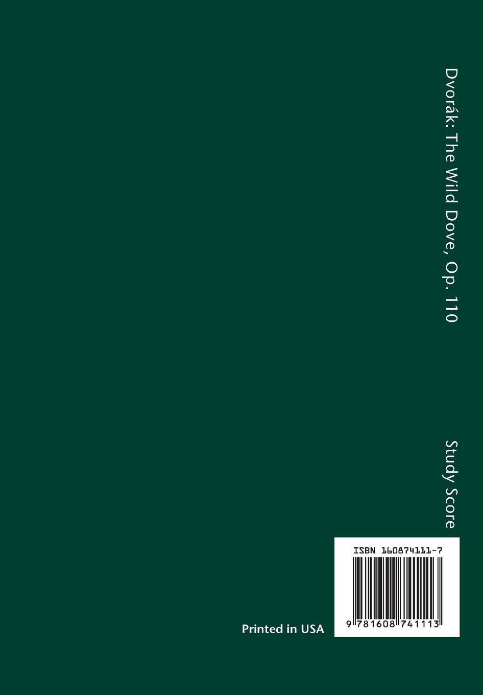 Rückseitencover The Wild Dove, Op.110 / B.198