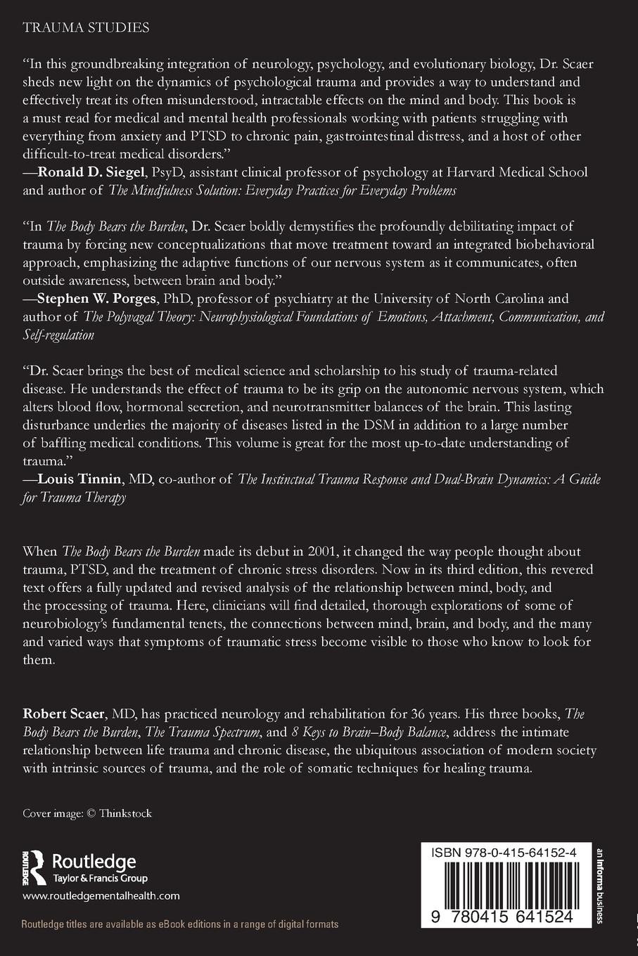 Rückseitencover The Body Bears the Burden