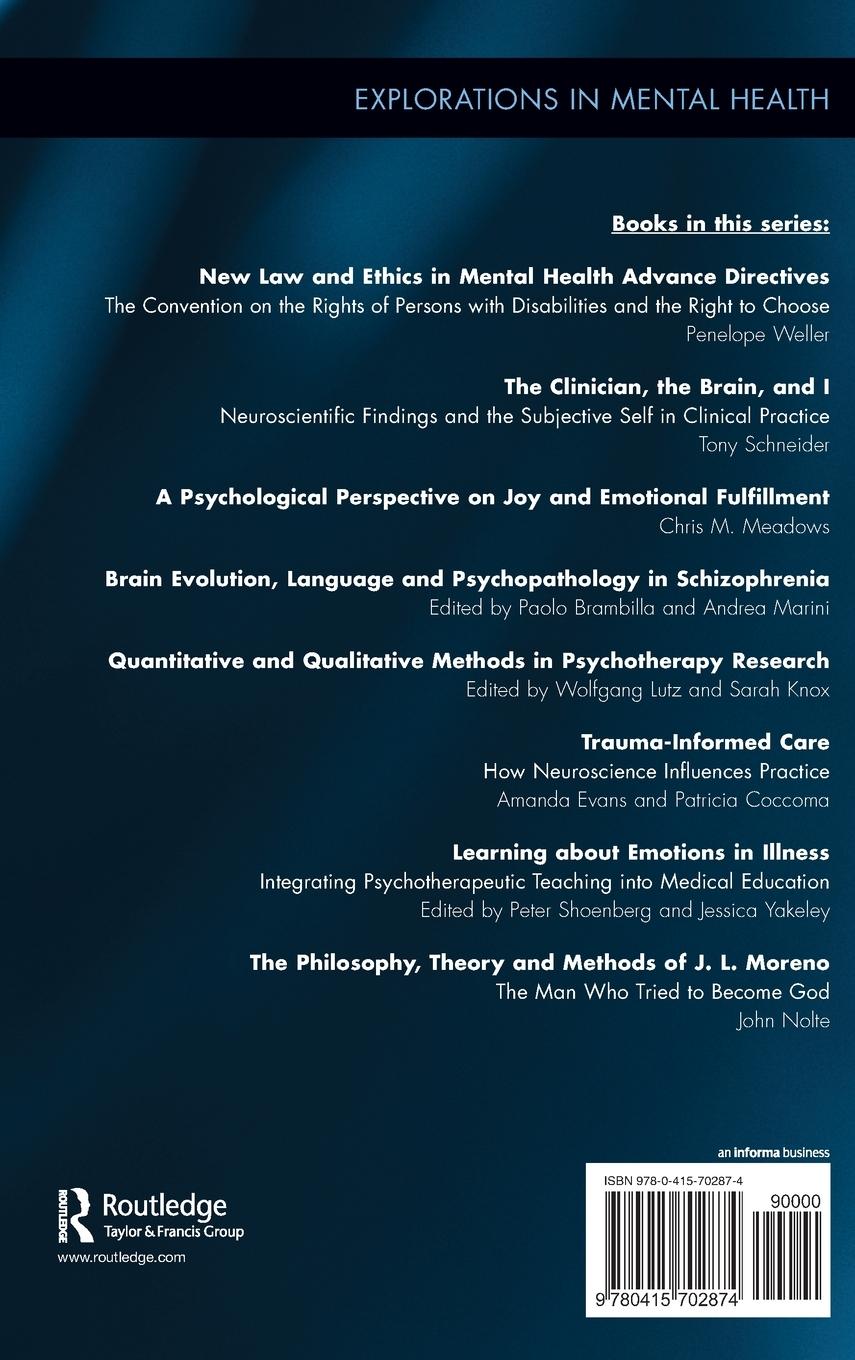 Rückseitencover The Philosophy, Theory and Methods of J. L. Moreno