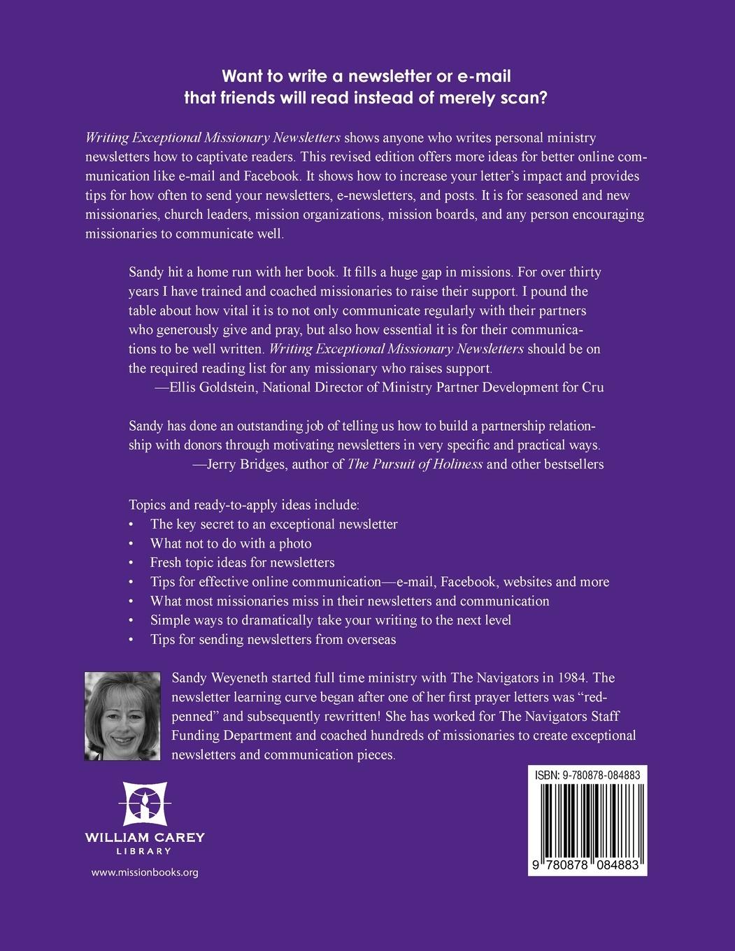 Rückseitencover Writing Exceptional Missionary Newsletters