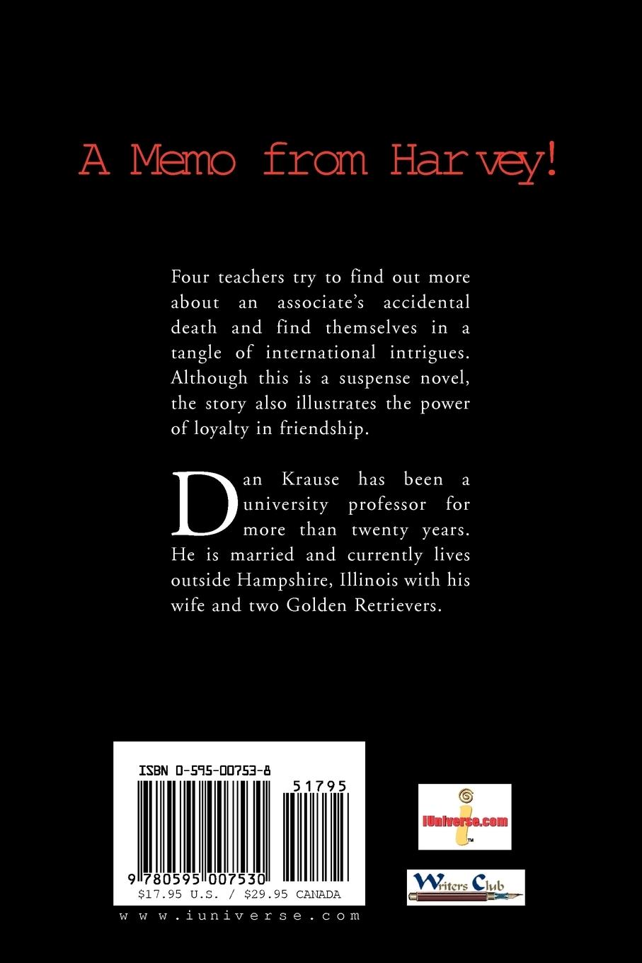 Rückseitencover A Memo from Harvey!