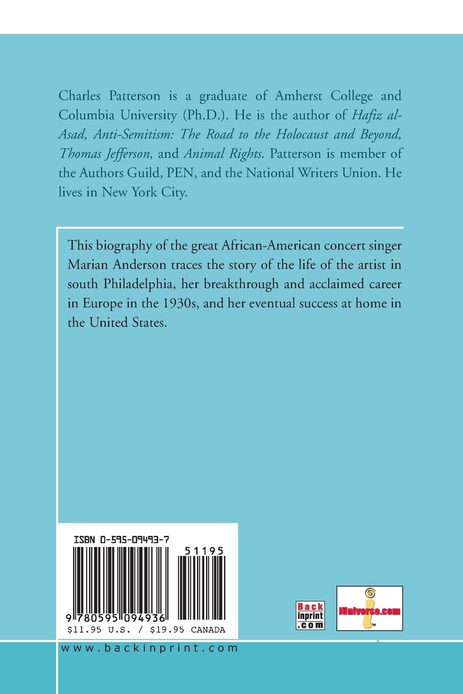 Rückseitencover Marian Anderson