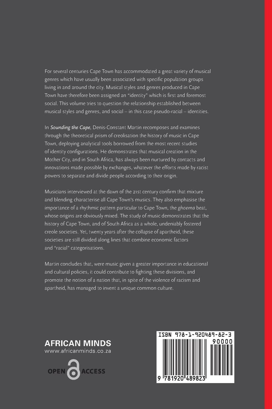 Rückseitencover Sounding the Cape Music, Identity and Politics in South Africa