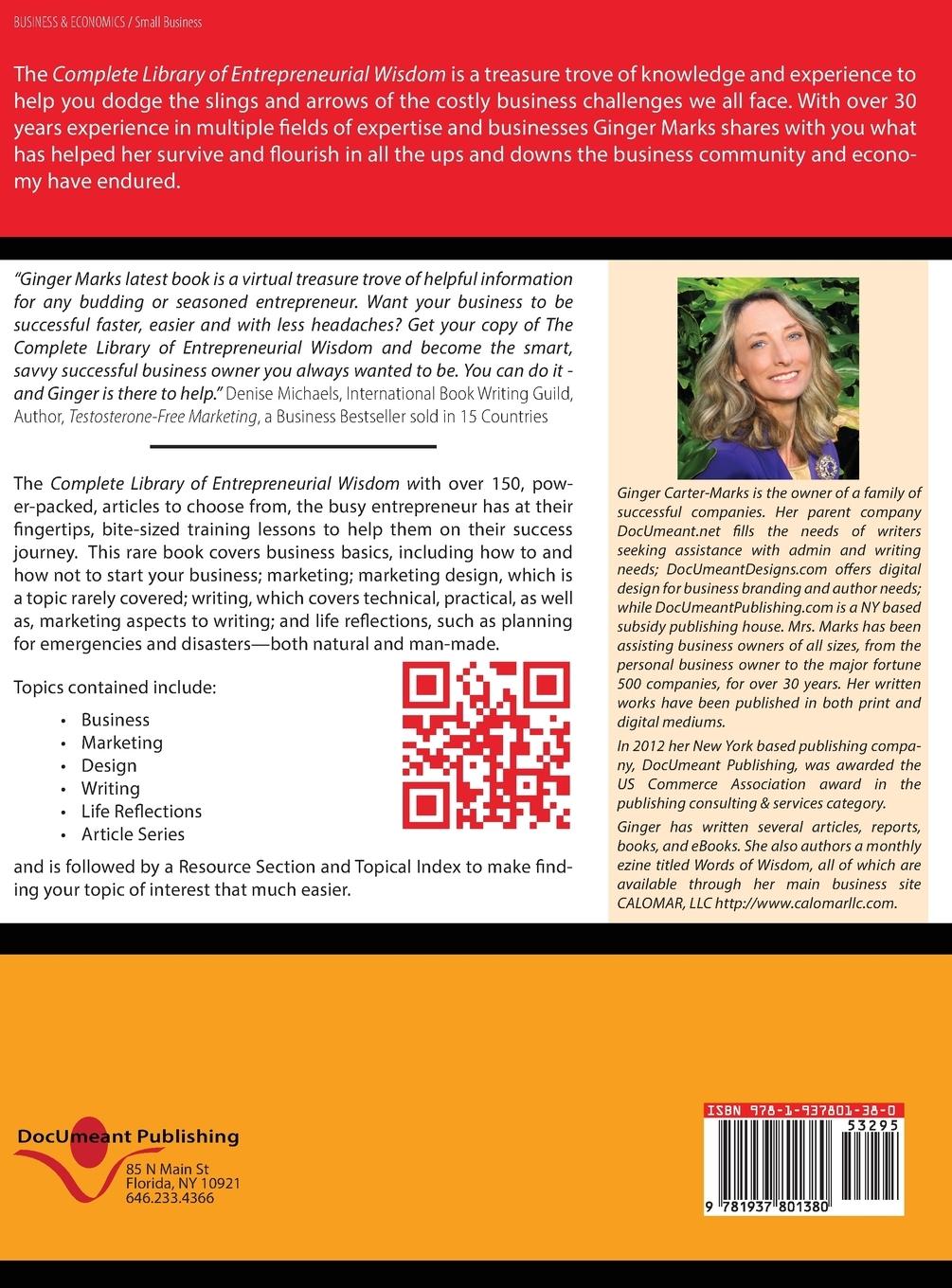 Rückseitencover Complete Library of Entrepreneurial Wisdom