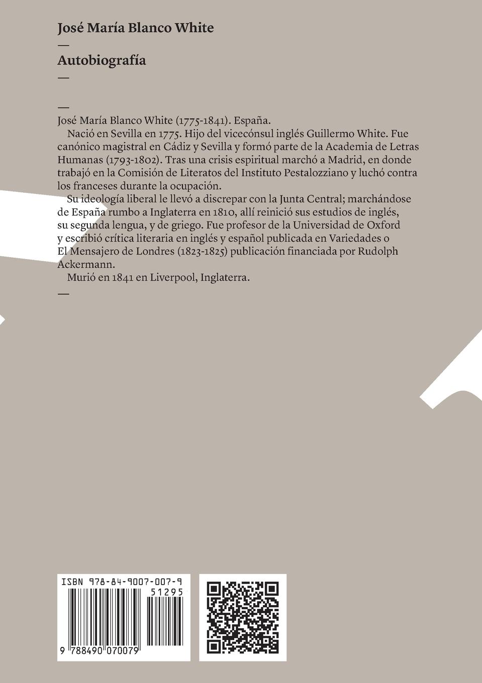 Rückseitencover Autobiografía