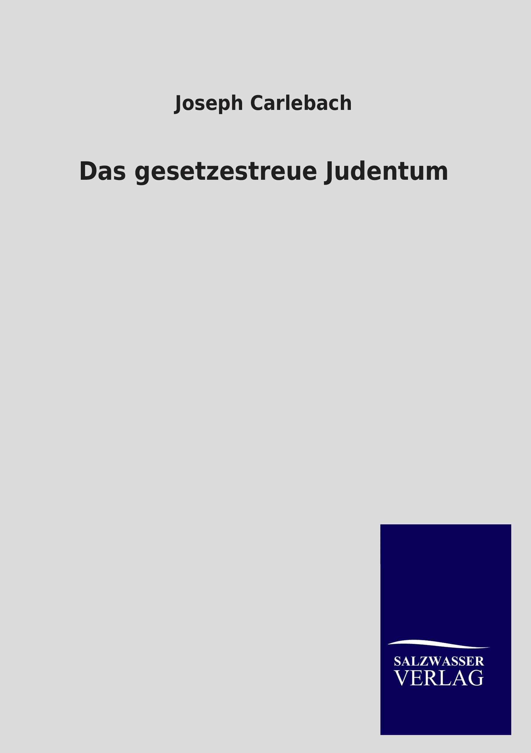 Vorderes Coverbild Das gesetzestreue Judentum