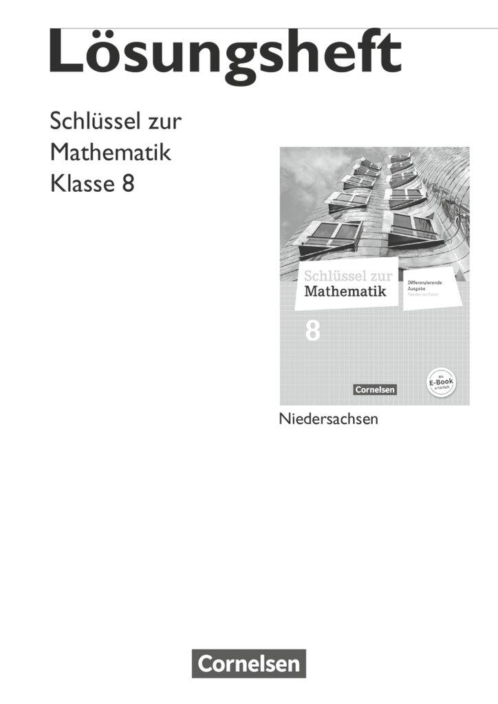 Vorderes Coverbild Schlüssel zur Mathematik 8. Schuljahr. Lösungen zum Schülerbuch. Differenzierende Ausgabe Niedersachsen