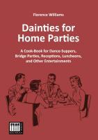 Vorderes Coverbild Dainties for Home Parties