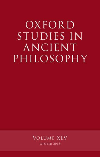 Vorderes Coverbild Oxford Studies in Ancient Philosophy, Volume 45