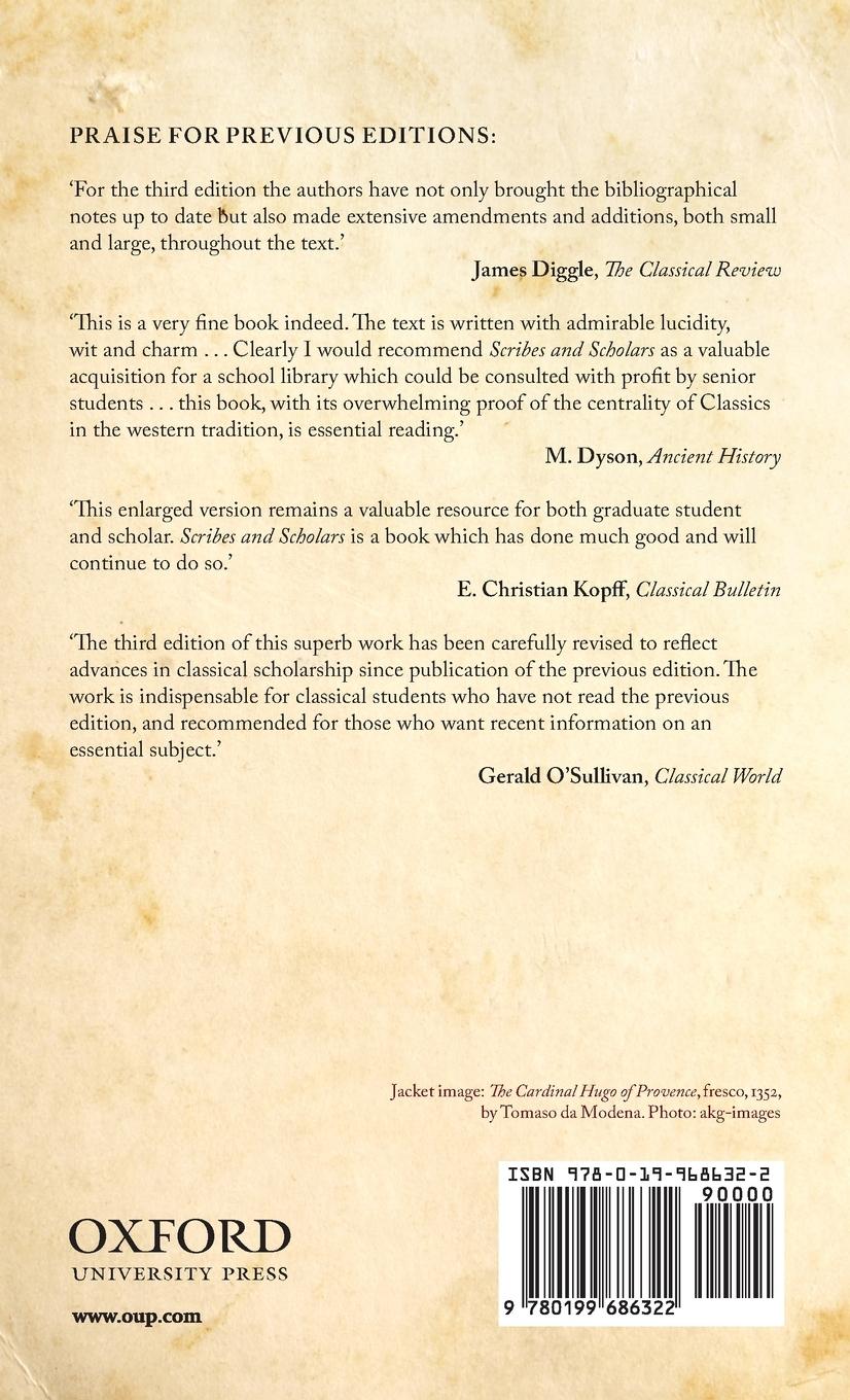 Rückseitencover SCRIBES AND SCHOLARS 4E C