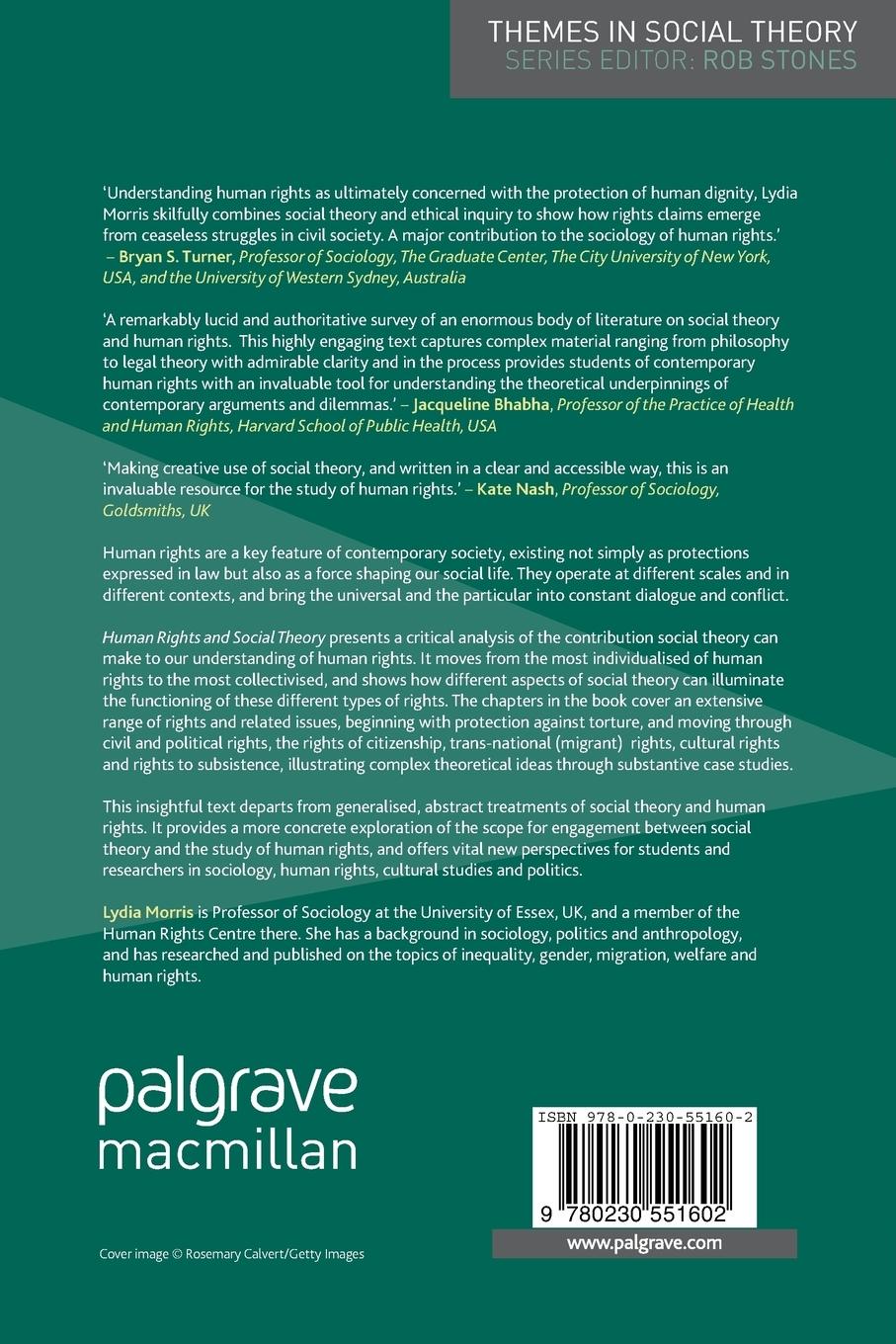 Rückseitencover Human Rights and Social Theory