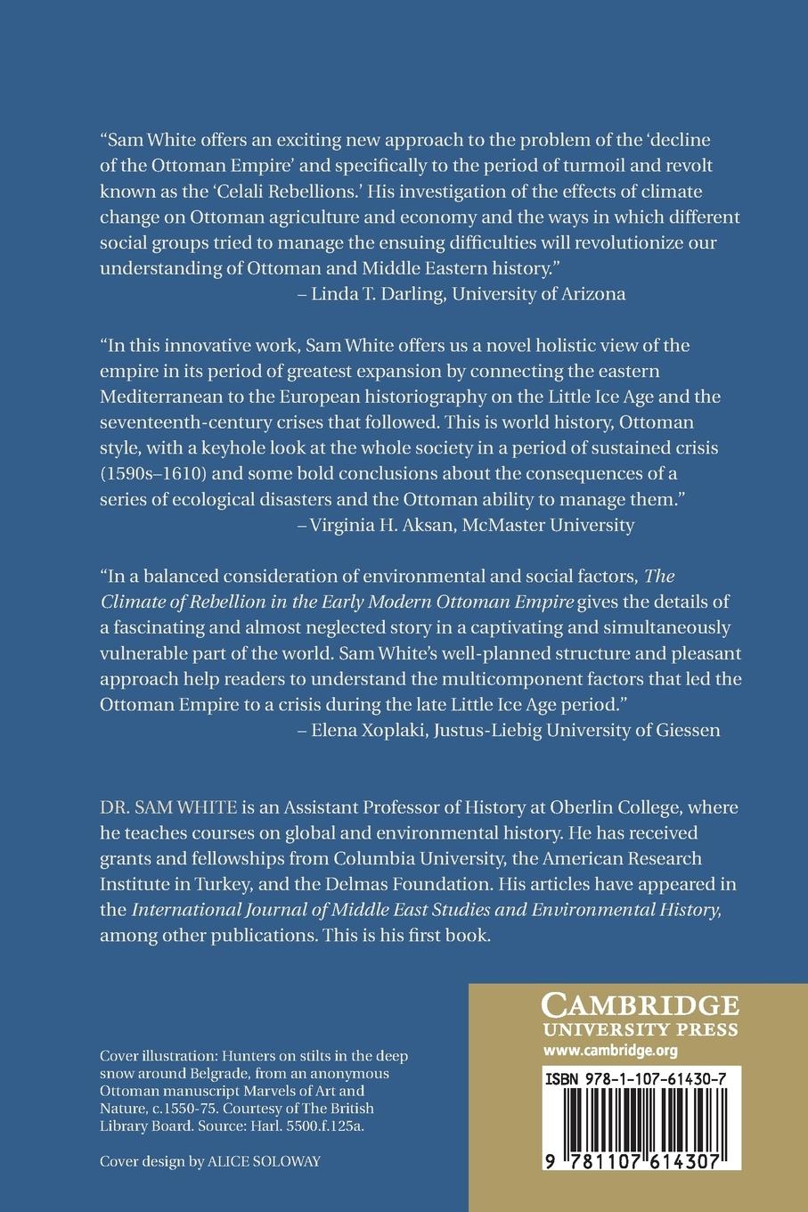 Rückseitencover The Climate of Rebellion in the Early Modern Ottoman Empire