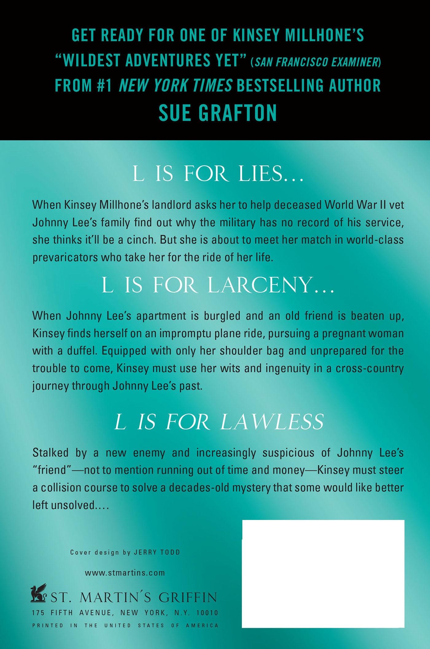 Rückseitencover L Is for Lawless