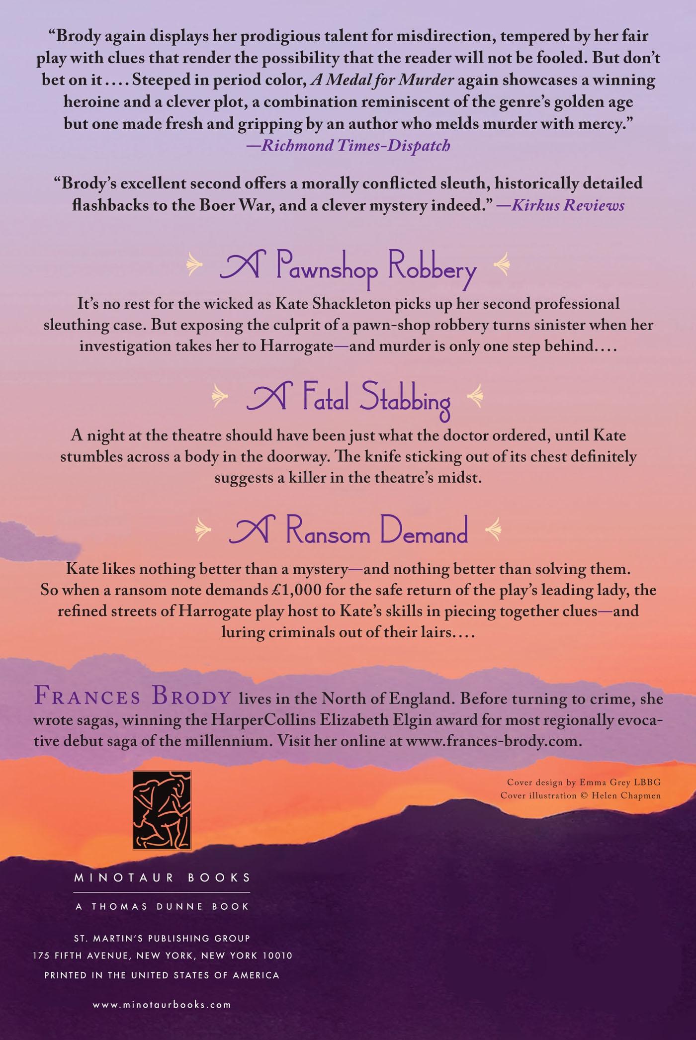 Rückseitencover Medal for Murder