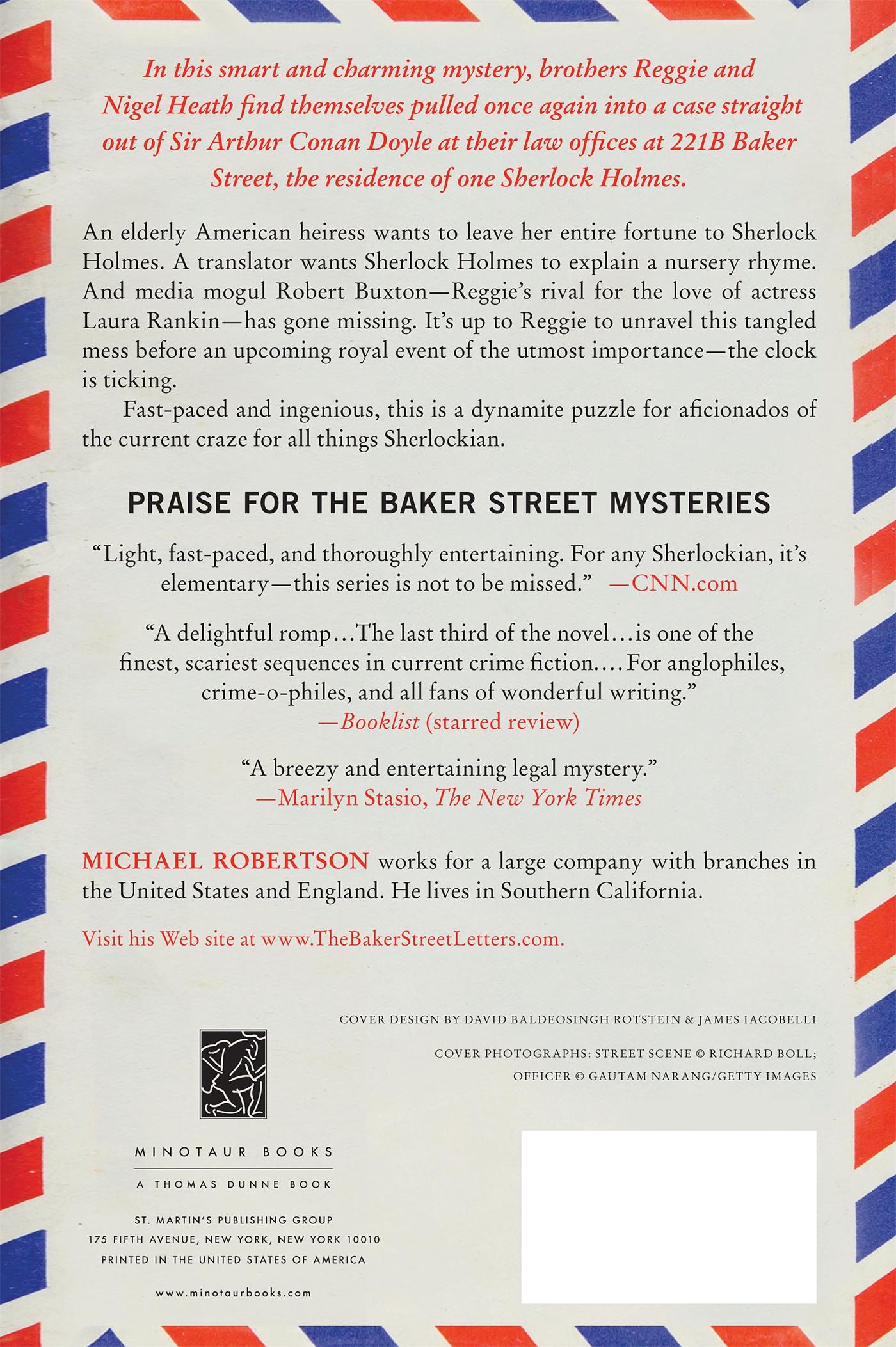 Rückseitencover BAKER STREET TRANSLATION