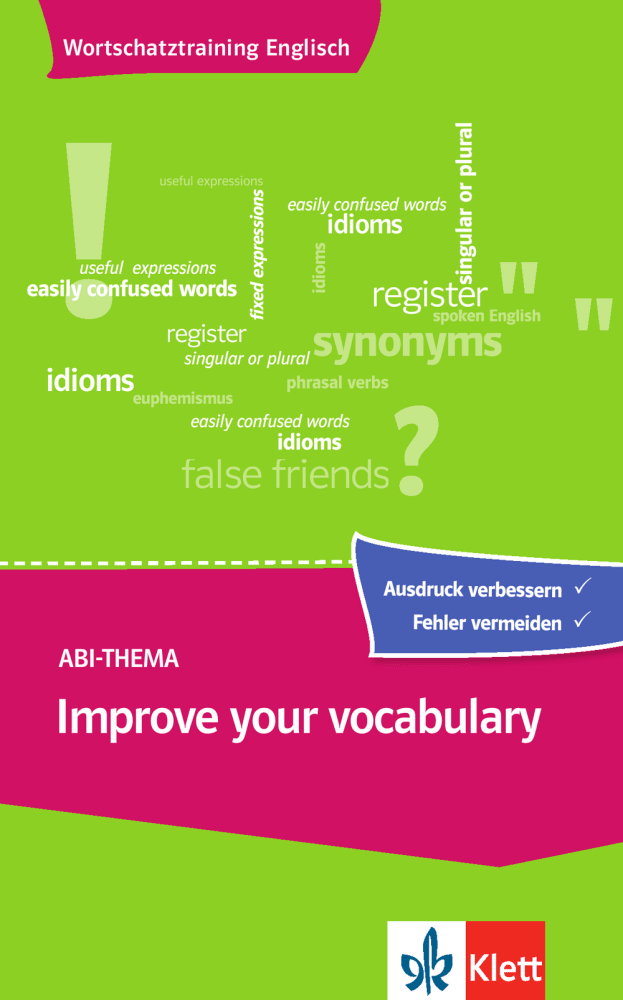 Vorderes Coverbild Abi Thema. Improve your vocabulary