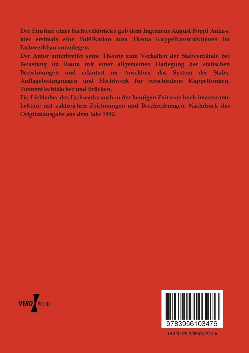 Rückseitencover Das Fachwerk im Raum