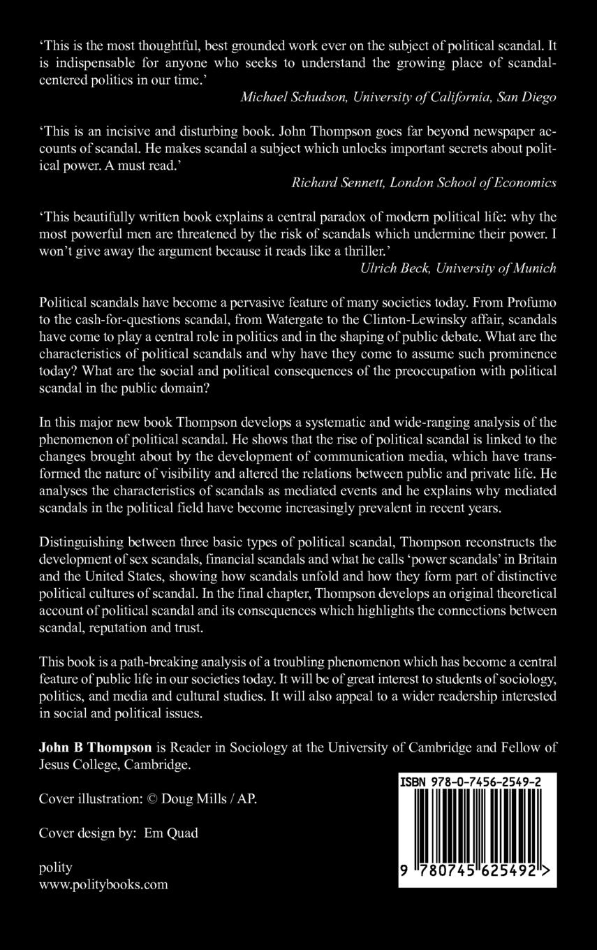 Rückseitencover Political Scandal
