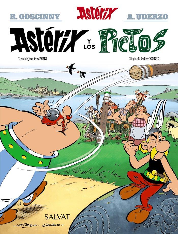 Vorderes Coverbild Asterix 35.  Asterix y los pictos