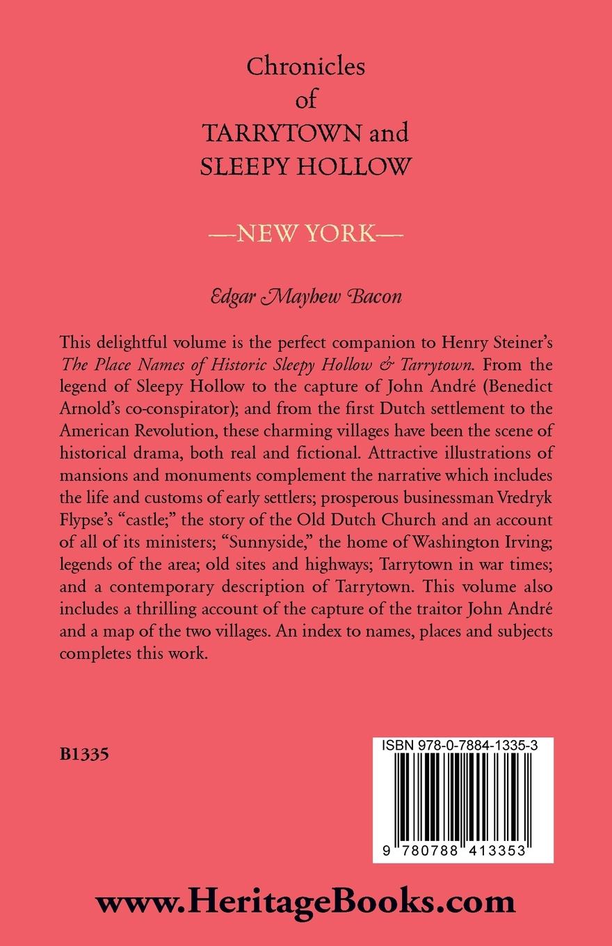 Rückseitencover Chronicles of Tarrytown and Sleepy Hollow (New York)