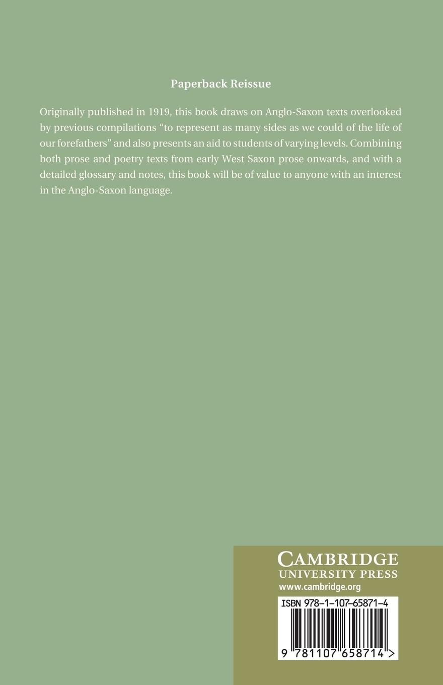 Rückseitencover An Anglo-Saxon Reader